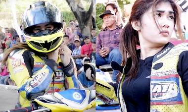 AKSI Pembalap Cantik Taklukan Lintasan Sirkuit Gorontalo Utara