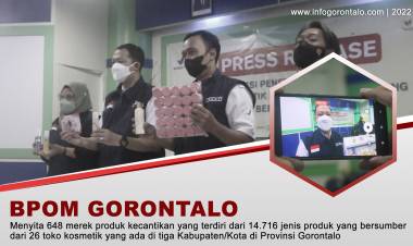 Ratusan Merek Produk Kecantikan Ilegal Disita BPOM Gorontalo