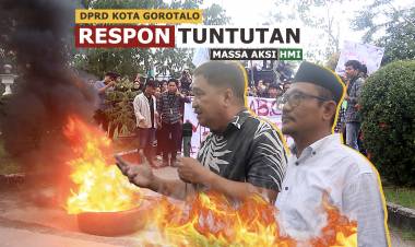 DPRD Kota, respon tuntutan Massa Aksi HMI Gorontalo