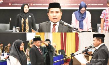 Perkuat Struktur, Sukseskan Demokrasi, Ketua KPU Kabgor Lantik PAW