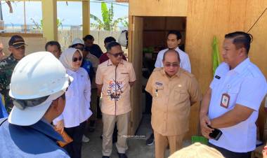 Ketua DPRD Kota Gorontalo Ikut Tinjau Progres Pembangunan Kampung Nelayan Merah Putih di Leato